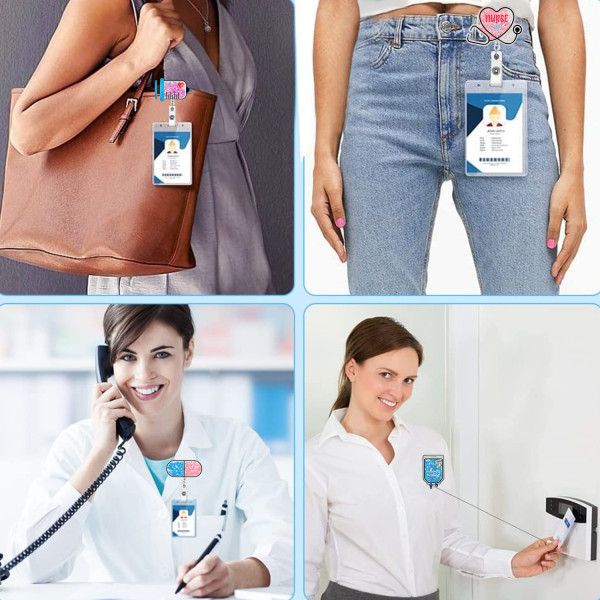 8-delt sykepleier kvikksandkjole Akryllappemerke med Retra