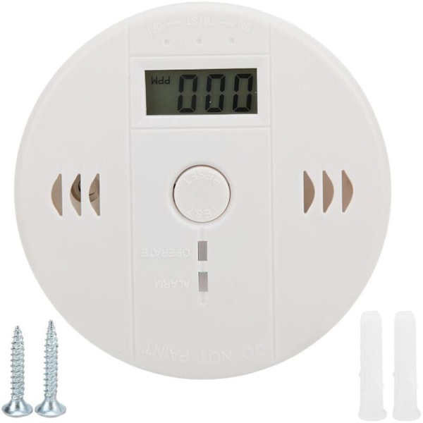 Kolmonoxidvarnare med LED-display / Elektronisk sensor, Kolmonoxidalarm, 20000PPM