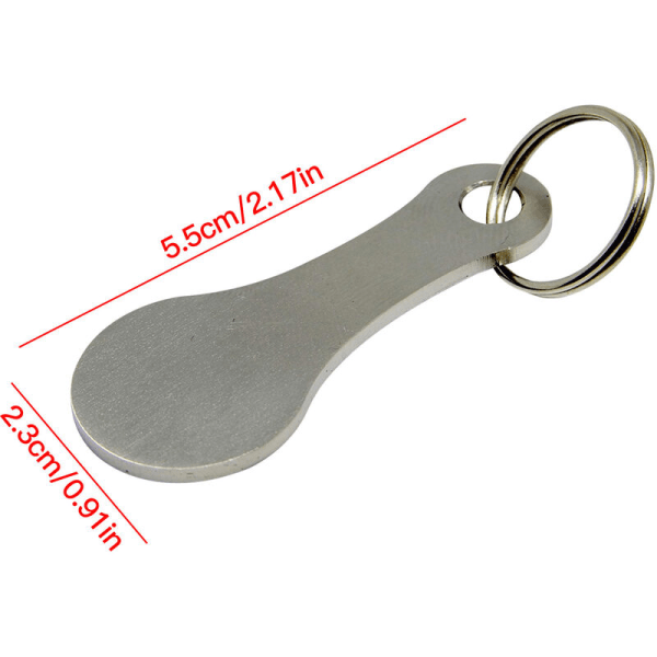 UNIVERSAL PASS PARTOUT for supermarket trolley, shopping cart key ring, stainless steel shopping cart token key, pass partout for shopping carts (2