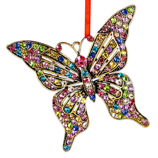 Sommerfugl julepynt monark sommerfugl hengende ornament sommerfugl dekorasjoner minnesmerke ornamenter for juletre sommerfugl ornamenter gave