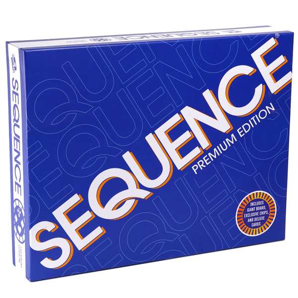 Sequence Premium Stunning sett med gigantisk sjakkbrett (20,25 x 26,25 tommer), eksklusive brikker og deluxe-kort, blå, alder 7+