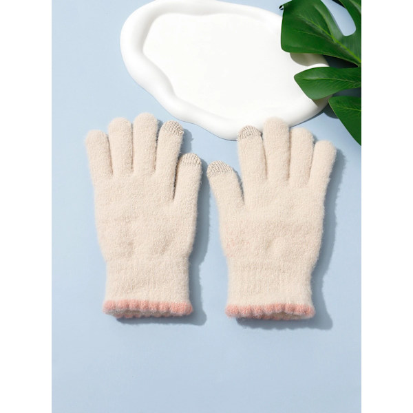 Flickhandskar med rosett-mönster för flickor