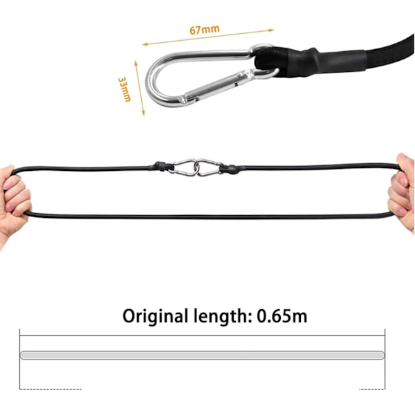 4 st karbinhaksluggagerep, 100 cm utomhusklätterrep, kraftigt spännrep, karbinhaksräddningsfallskärmsrep, karbinhaksräddningsrep för nödsituationer