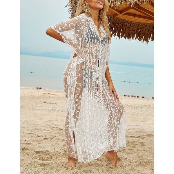 Damebadetøy Cover Up Slit Beach Maxi Dress