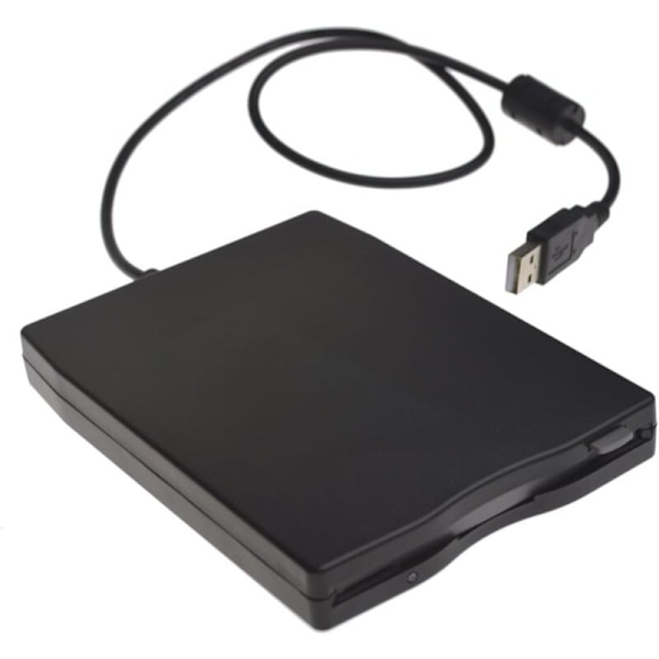 USB 2.0 FDD ekstern diskettedrev kompatibel med Windows 98se/Me/2000/XP/Win7/Vista/Mac/OS8.6 (Sort)