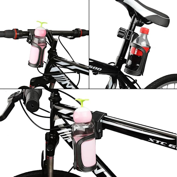 2 stk. klapvognskopholder, cykelkopholder, universel drikkevareholder til klapvogn, cykel, kørestol, rollator, scooter