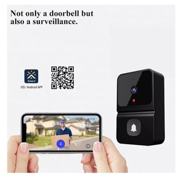 Hot salg af trådløs dørklokke - HD video dørklokke - WiFi video dørklokke med tovejslyd