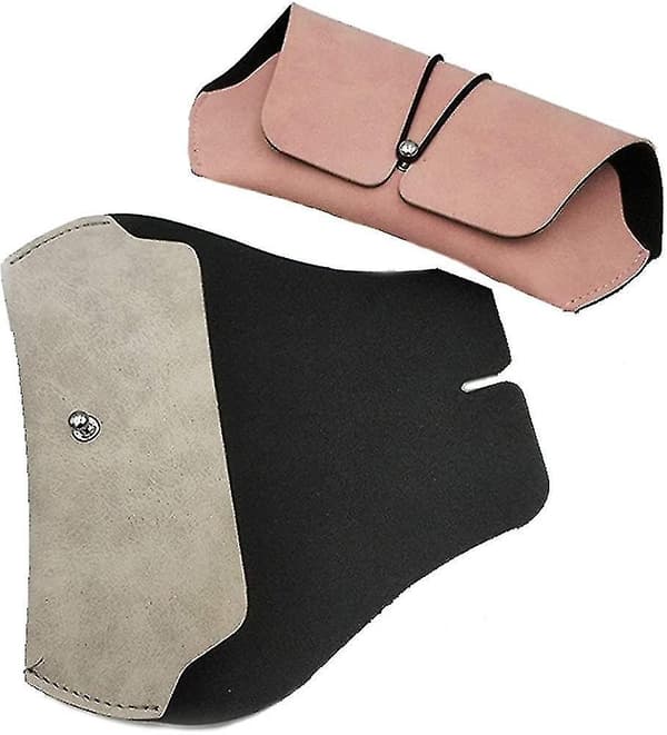 2 stk Solbrilleglass, PU Lær Brilleglass, Brilleglassveske, 