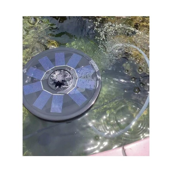 Syrepump för solcells dammluftare med luftslang och akvariumluftare med flytande bubbelsten
