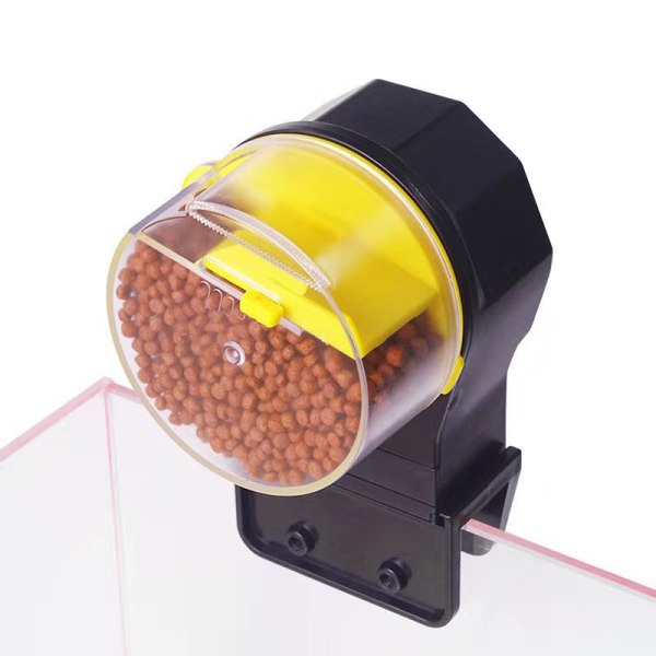 Gul automatisk fiskefôrer akvarietank 12H 24H timer matfôrer, automatisk tank timing fôrer