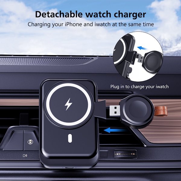 Magnetisk trådløs billader 15W, egnet til Apple Watch-opladning magsafe trådløs opladning
