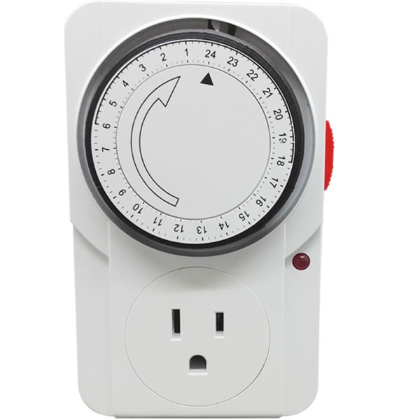 24 timers segment timer switch - energibesparende stikkontakt i standardstørrelse - sæt med stikkontakter med timer - 250V 3-bens stikkontakt med programmerbar tidskontrol