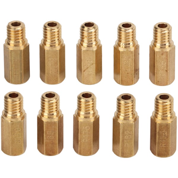10 stk. metal karburator hoveddyse sæt til Keihin FCR MX, PWK, PWM, PE, PJ 155-178