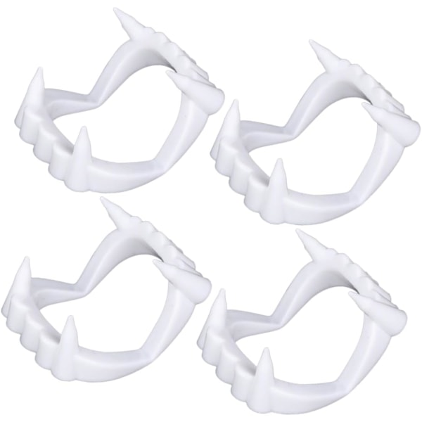 Set of 4 Plastic Vampire Teeth Vampire Dentures Vampire Fangs Photo Props Makeup Toys Kids Halloween Party Cosplay Props