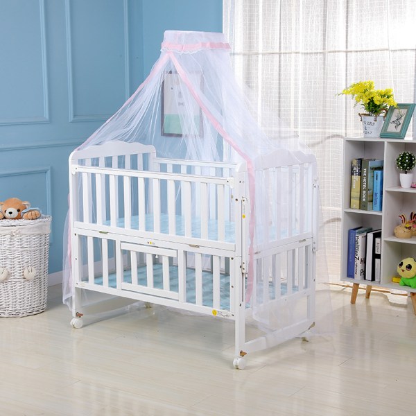Baby Myggnetting, Krybbehimmel Myggnetting Myggkodet Garn Net Babyhimmel Insektbeskyttelse Baby Seng Net Himmel Draperi Netting Dekke (Rosa)
