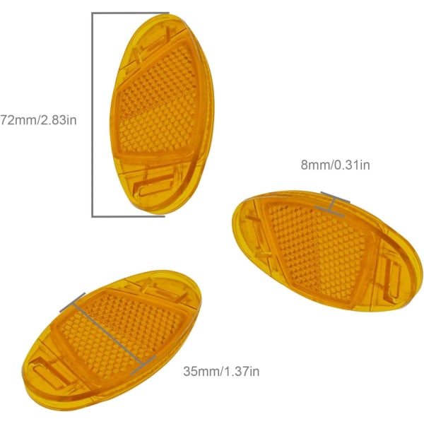 10 st Cykelhjul Ekrar Reflektorer Gul Ljus Varning Säkerhet Hög Reflekterande Plattor för MTB Landsvägscykel