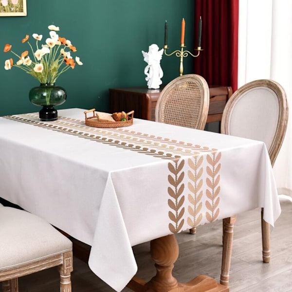 PVC vaxduk - Utomhusduk - rektangulär - vattentät - tvättbar - 140 x 180 cm - Kaffebladsmönster