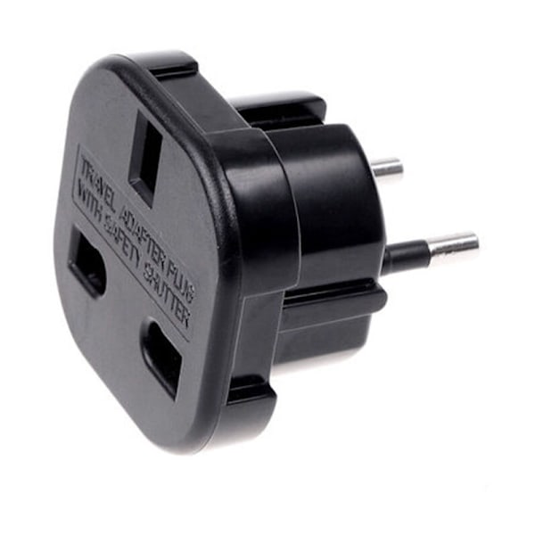 Reseadapter - Brittisk 3 Brittisk Standard Svart Stift Standard till Amerikansk standardkontakt, 484038mm, 4st