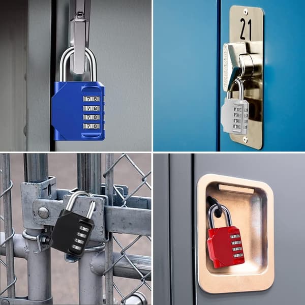 Kombinationslås, Kraftigt hänglås med kombination, (1-pack Silver)