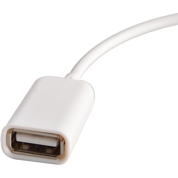 2 stk. AUX til USB 3,5 mm han Aux Audio Jack Stik til USB 2.0 hun Konverter Kabel Ledning til Bil Hvid af (Bil Har Behov for MP3 Dekode Funktion)