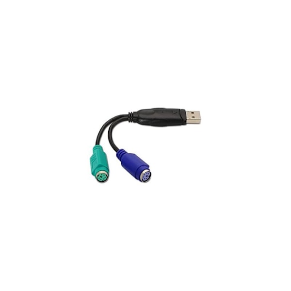 1 st USB till PS2 Adapterkabel En Punkt Två Stöd Kvm Skannerpistol Tangentbord Med Chip Ps2 Switch