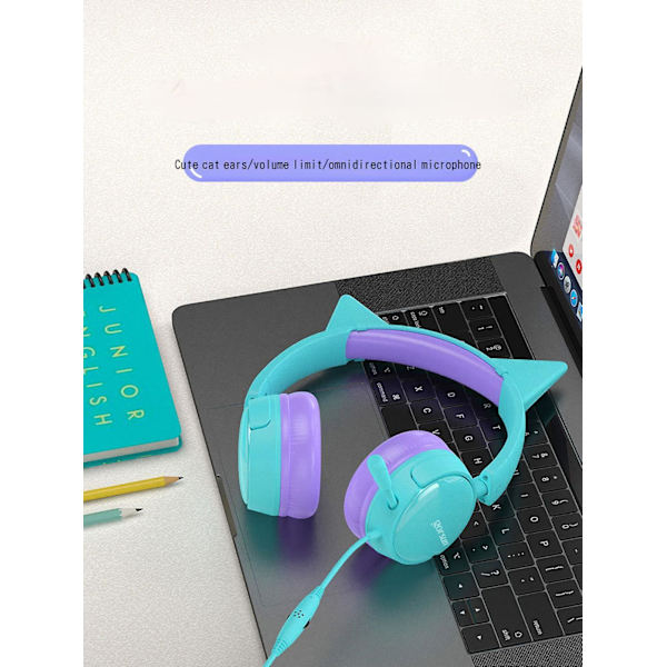 3,5 mm Stereo Gaming-hörlurar för Switch, PS4, Xbox One, Över-öron-headset med brusreducerande mikrofon, volymkontroll
