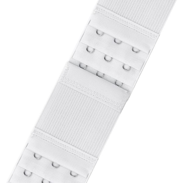 3 stycken vita bh-förlängare för kvinnor, 3 krokar, 3 rader, stretchiga underklädesförlängare, spänne, förlängningsrem, graviditetstillbehör