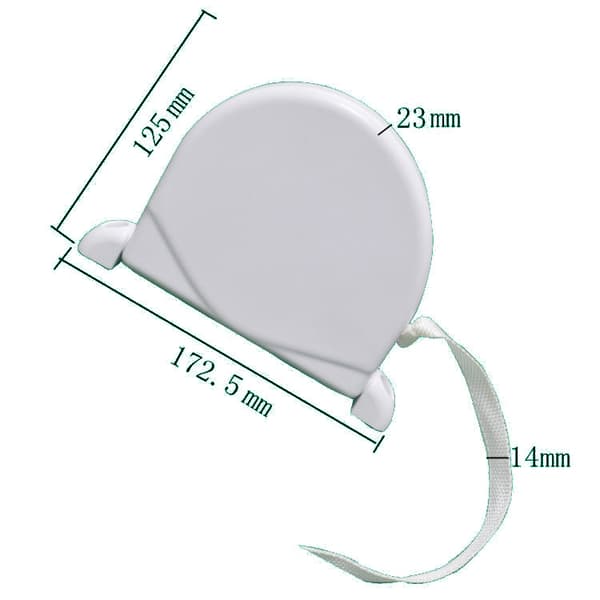 Rulleskodestroppvinder, ABS-skruvbar rulleskodestroppvinder inkl 5m rulleskodestropp