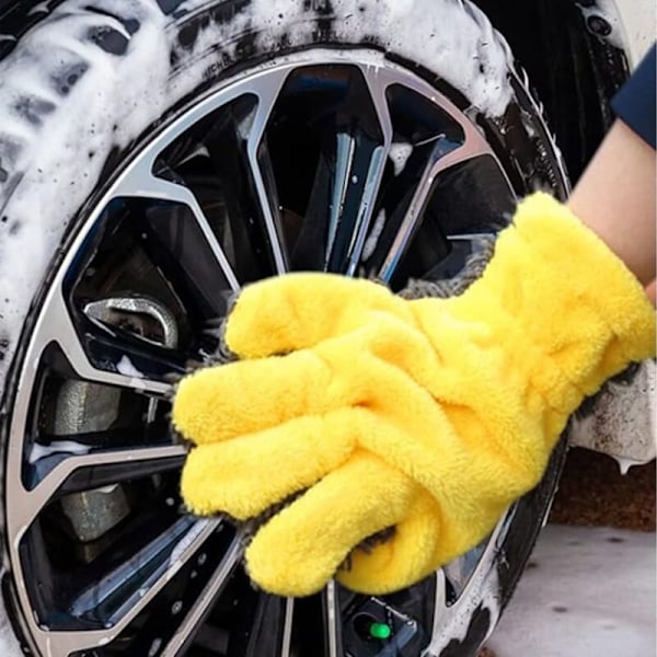 2 kpl Imukykyiset Mikrokuituiset Pesukäsineet, Chenille Mikrokuituiset Pesukäsineet, Ammattimaiset Autonpesukäsineet Autonhoitoon, Auton Puhdistukseen