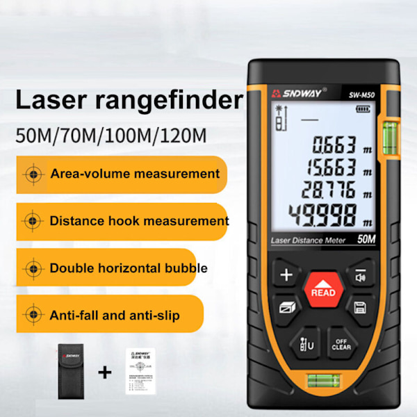 Laser Fjernmåler infrarød Laser Regel