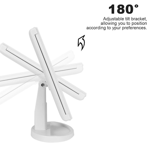 Valaistu meikkpeili 21 LED-valolla, meikkpeili 3X/2X/1X suurennuksella ja kosketusnäytöllä, kosmeettinen kolminkertainen pöytäpeili suurennus silmämeikkiin