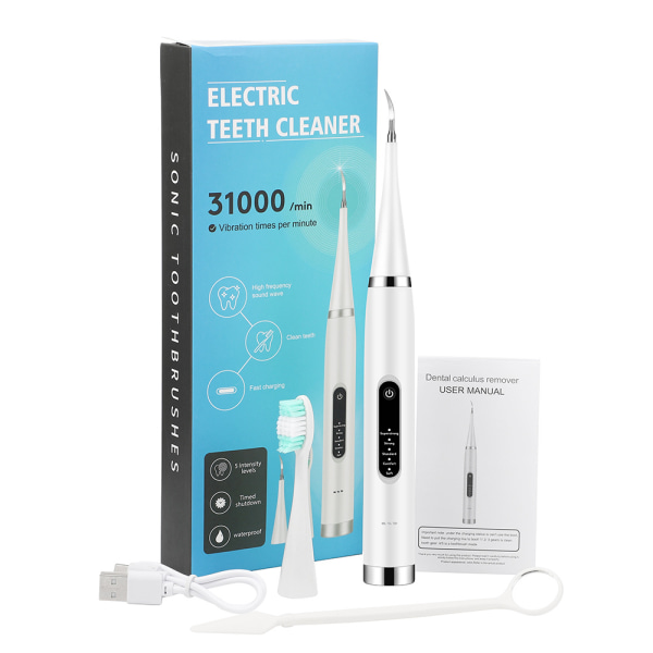Elektrisk tannskalersett for hjemmebruk for å fjerne tannstein