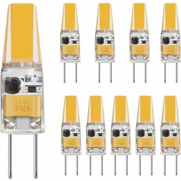 G4 LED pære 3W DC/AC 12V svarende til 30W Charter Halogenpære 3000K - 10 pakker