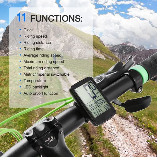 Trådløs USB genopladelig cykelcomputer