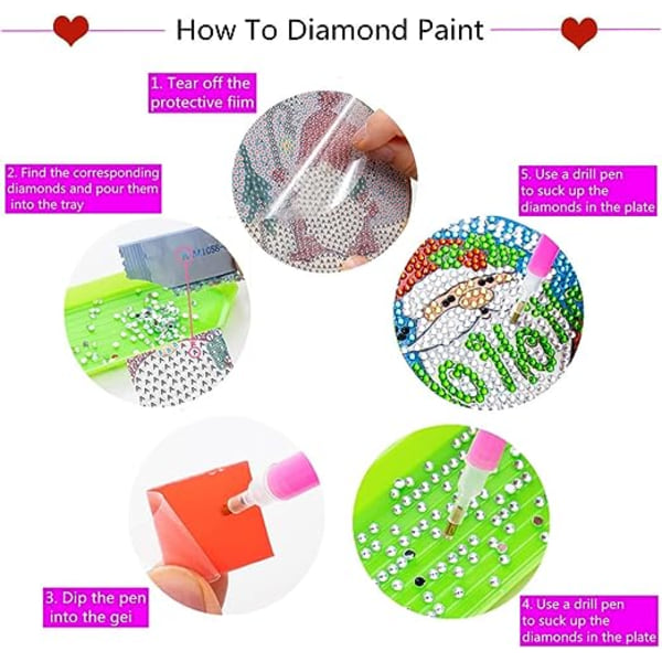 Diamantbroderi Coasters DIY Diamond Painting Coasters av tre