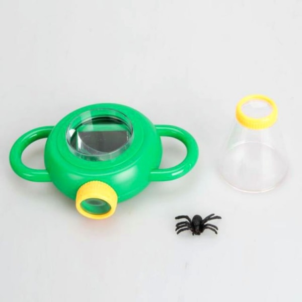 Insect Magnifier Box, Portable Bug Viewer Observer med 4X Magnif