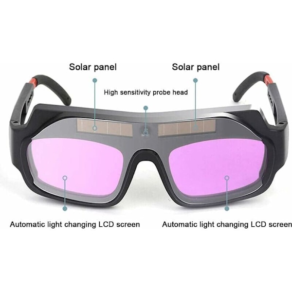 Svejsebriller, Automatiske Variable Lyse Svejsebriller Anti-Glare Beskyttelse Professionelle Svejsebriller Bruger Svejseværktøj