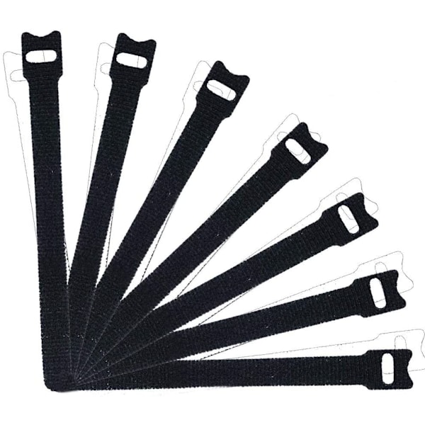 INF Kabelbindere med velcro 100-pak Sort