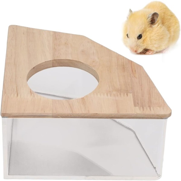 Hamsterin kylpyhuone, Bathbox läpinäkyvä hamsteri suorakulmainen tuuletin akryyli kylpyhuonehiekka pienelle lemmikkihamsterille 15 x 1