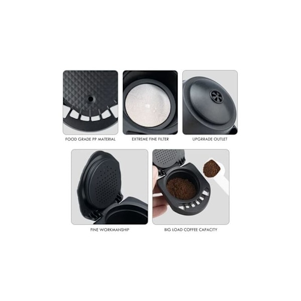 Påfyllningsbara kaffekapslar för Dolce Gusto, Återanvändbar kapsel, Daglig adapter, Konvertering, Kompatibel med Genio, Kaffemaskinstillbehör