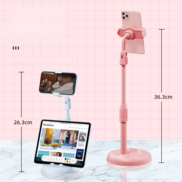 Mobiltelefonstativ Tabletstativ Skrivebord Live-sending Lat Datamaskin Multifunksjonell Selfie