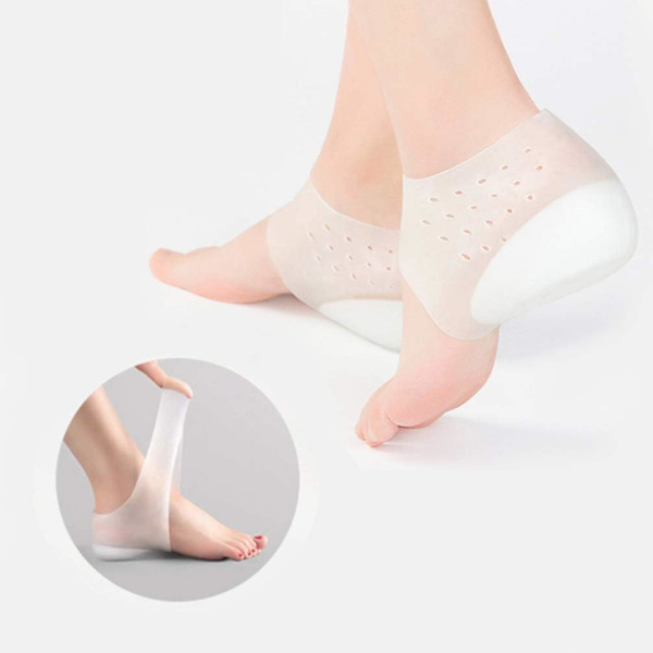1 par silikone hælindlæg til at øge højden af de usynlige gelindlæg til plantar fasciitis 4 cm