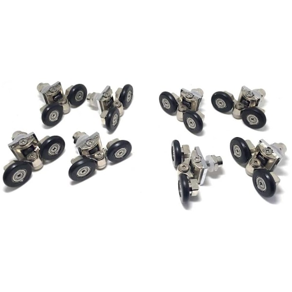 8-pakning enkel dusjdørruller/skyvere/hjul/remskiver Diameter 25mm Sink-legering reservedeler