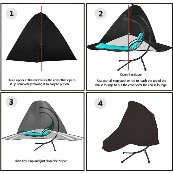 Betterlife hængekøjestolbetræk 420D Oxford-stof til havestol, veranda, græsplæne, møbelbeskyttelse