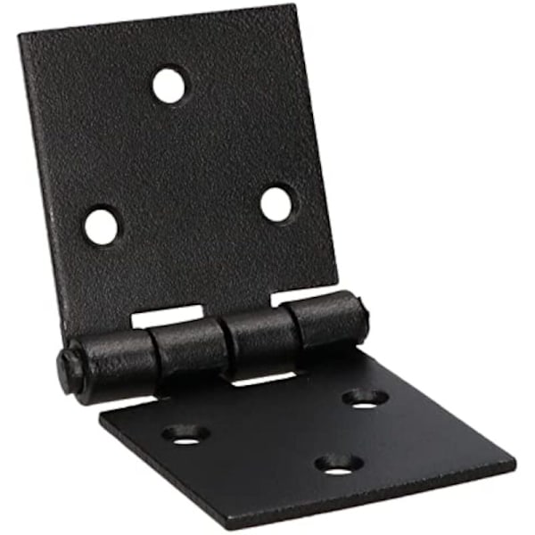 Sett med 10 båndhengsler for esker - 60 x 37 mm - svart - rullet - møbelhengsle - robust