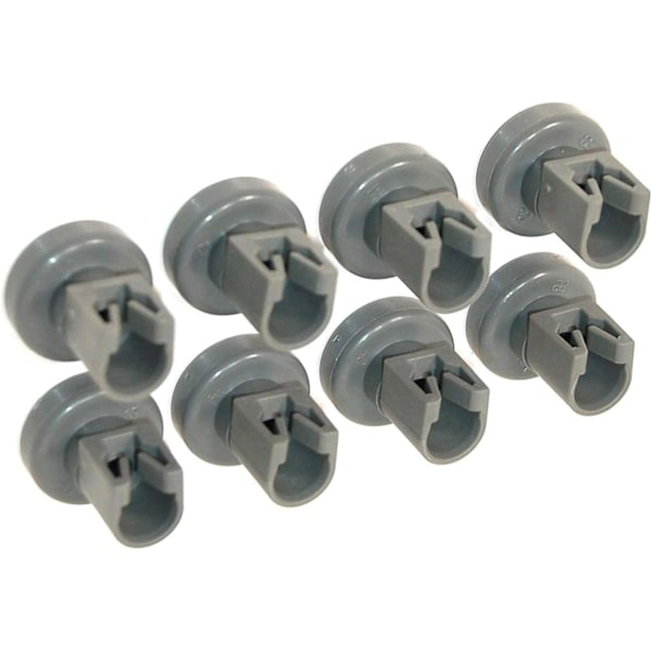 25mm diskmaskin hjul för övre korg - Kompatibel med Privileg, Faure, AEG, Electrolux, Zanussi, Ikea hjul. Komplett set med 8 hjul