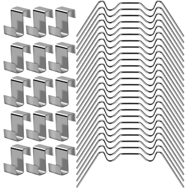 Glassklips Serre, Glassklips for drivhusfesteklips, reparasjonssett for drivhustilbehør, 50 wgins for drivhusglass, 50 zo-krokede klips for