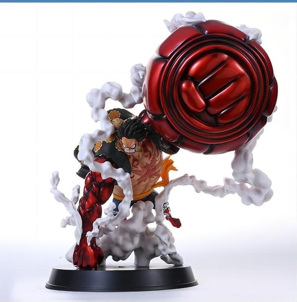 Luffy Figur, Anime Figur Monkey D Luffy Gear 4 Figur, Anime Staty Dock Skulptur Figur Realistisk Anime Karaktär Modell Prydnad