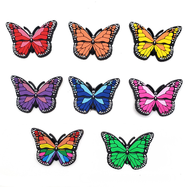 20 stykker 3D træsko sandal ornamenter (sommerfugl), sko charms, søde sh