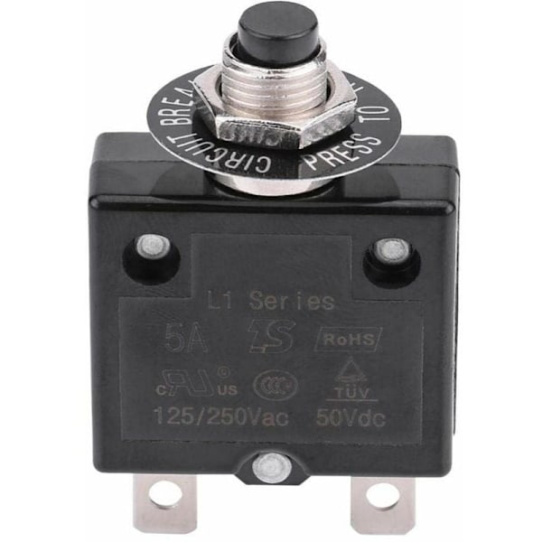 15A strömbrytare termisk brytare för valfri återställning, 125-250V AC 50V DC